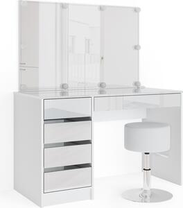 Toaletní stolek Vicco Sherry Bílá 120 cm s osvětlením LED a stoličkou, Model 42085