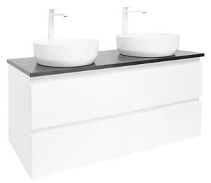 Koupelnová skříňka s umyvadlem SAT B-Way 119x50x45 cm bílá lesk BWAY2120WTK2BB