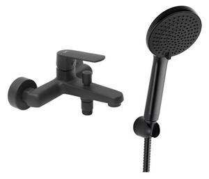 Vanová baterie SAT Feel s vanovým setem 150 mm černá matná SATBSFEEL222CSET1