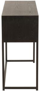 Černý dřevěný toaletní stolek J-line Camalie 91 x 35 cm