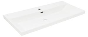 Nábytkové umyvadlo SAT B-Way 101x46,5 cm bílá matná, otvor pro baterii uprostřed SATBW10046WM