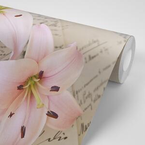 Fototapeta lilie na elegantním dopise