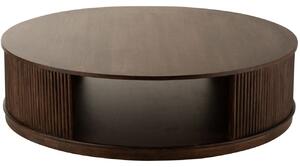 Hnědý masivní mangový konferenční stolek J-line Trana 120 cm