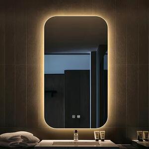 LED zrcadlo Hermes, 60 x 80 cm, s odmlžováním a se 3-druhy světla s nastavitelnou citlivostí každého světla