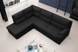 Rohová sedací souprava Rana (černá) (L). Akce -20%