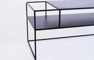 Nordic Design Černý kovový TV stolek Alonso 120 x 45 cm, levý