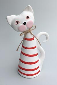 Kočka malá - červené proužky Keramika Andreas
