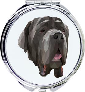 Mastino Napoletano, neapolský mastif – zrcadlo s fotografií a geometrickým vzorem od značky Art-Dog