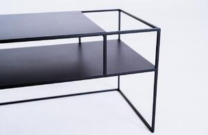 Nordic Design Černý kovový TV stolek Alonso 170 x 45 cm, pravý