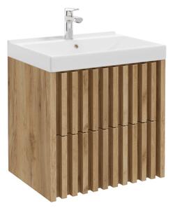 Koupelnová skříňka s umyvadlem SAT Delano 60x46 cm dub mat DELANO60ZDUM
