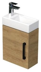 Koupelnová skříňka s umyvadlem SAT Cube Way 40x47,5x20 cm dub Hickory mat CUBE320401DCDH