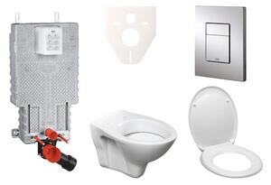 Cenově zvýhodněný závěsný WC set GROHE k zazdění + WC S-Line S-line Pro 38643SET-KD