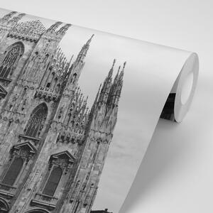 Fototapeta Milánská katedrála v černobílém