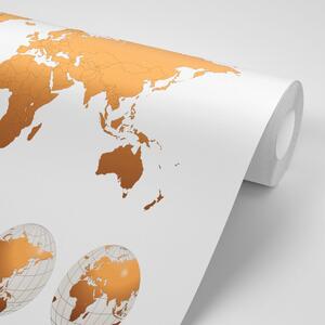 Tapeta globusy s mapou světa
