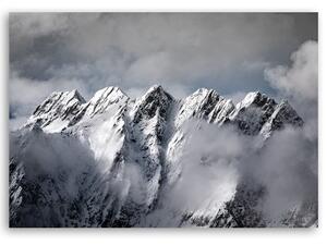 Obraz na plátně, Vrchol hory v zimě - 60x40 cm