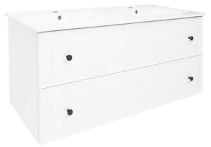Koupelnová skříňka s umyvadlem Naturel Forli 120x53x46 cm bílá lesk FORLI120BIU