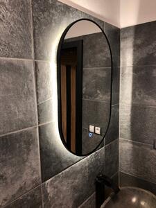 LED zrcadlo Noblesse Black I, 50 x 80 cm, s odmlžováním a se 3-druhy světla s nastavitelnou citlivostí každého světla