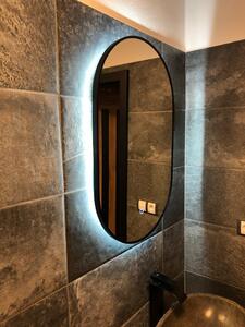 LED zrcadlo Noblesse Black I, 50 x 80 cm, s odmlžováním a se 3-druhy světla s nastavitelnou citlivostí každého světla
