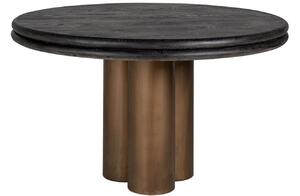 Černý dubový jídelní stůl Richmond Macaron 130 cm