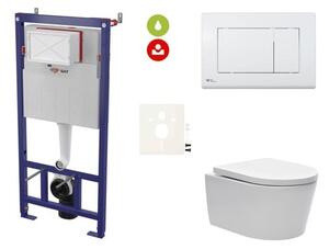 Cenově zvýhodněný závěsný WC set SAT do lehkých stěn / předstěnová montáž + WC SAT Brevis SIKOSSBR20KECO