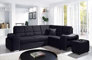 Rohová sedací souprava Wan (černá) (P). Akce -20%