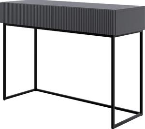 Selsey Veldio - toaletní stolek se zásuvkami, černý s kovovým rámem, 110 cm