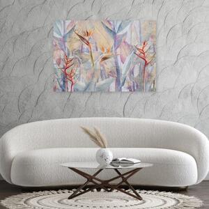 Obraz na plátně, Pastelové rostliny - 60x40 cm