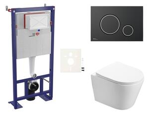 Cenově zvýhodněný závěsný WC set SAT do lehkých stěn / předstěnová montáž + WC SAT Infinitio SIKOSSIN78