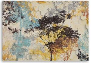 Obraz na plátně, Podzimní stromy - 60x40 cm