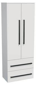 Koupelnová skříňka vysoká SAT Cube Way 60x163x33 cm bílá lesk CUBE3CHV60BL