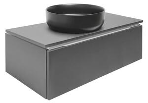 Koupelnová skříňka s krycí deskou SAT Feel 100x30x46 cm antracit mat SATFEEL100ANTD