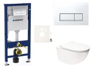 Cenově zvýhodněný závěsný WC set Geberit do lehkých stěn / předstěnová montáž+ WC SAT Infinitio SIKOGESINFD50
