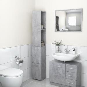 Koupelnová skříňka betonově šedá 25 x 25 x 170 cm dřevotříska