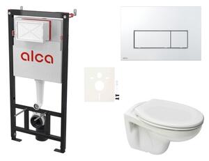 Cenově zvýhodněný závěsný WC set Alca do lehkých stěn / předstěnová montáž + WC Ceramia S-Line Pro SIKOASP8