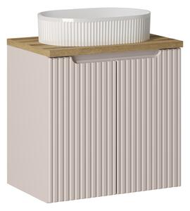 Comad Koupelnová skříňka s deskovým umyvadlem SET-NOC B OAK II. 60 kašmír/dub coast evoke