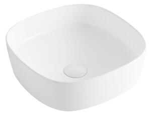 Umyvadlo na desku SAT Project 37x37 cm bez otvoru na baterii SATUMPRO3737SR