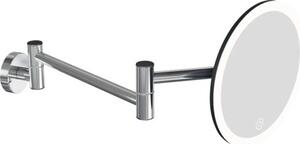Kosmetické zrcátko s LED osvětlením REIKA Saku chrom/černá lesklá Ø 15 cm 81004266