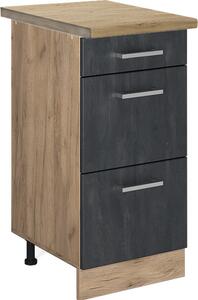 Spodní skříňka kuchyňské linky Vicco R-Line Černý beton 40 cm PD Dub, Model 47554