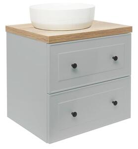 Koupelnová skříňka s umyvadlem Naturel Forli 60x53x46 cm šedá mat FORLI60GMD