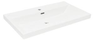 Nábytkové umyvadlo SAT B-Way 81x46,5 cm bílá matná s otvorem pro baterii uprostřed SATBW8046WM