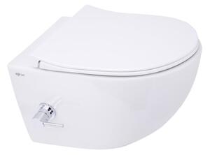 Wc s bidetem závěsné SAT Infinitio včetně prkénka softclose, zadní odpad SATINF011RREXPBFC