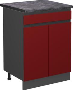 Spodní skříňka kuchyňské linky Vicco R-Line Červená 60 cm , AP Anthracite, Model 46010