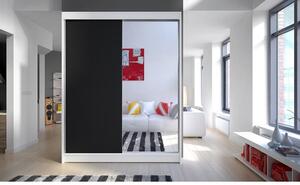 Šatní skříň CAMINO I šířka 150 cm - bílá/černá