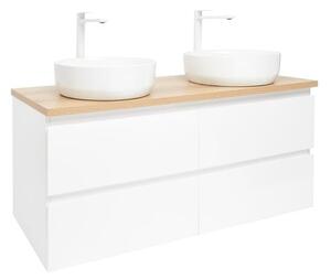 Koupelnová skříňka s umyvadlem SAT B-Way 119x50x45 cm bílá lesk BWAY2120WDOAKU2B