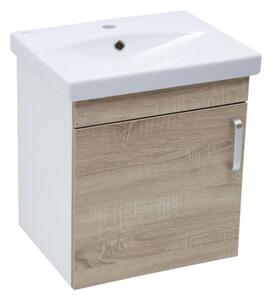 Koupelnová skříňka s umyvadlem Naturel Vario Dekor 50x51x40 cm dub bardolíno mat VARIO250BIDB