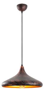 Černé/v měděné barvě závěsné svítidlo s kovovým stínidlem ø 34 cm Barek – Opviq lights