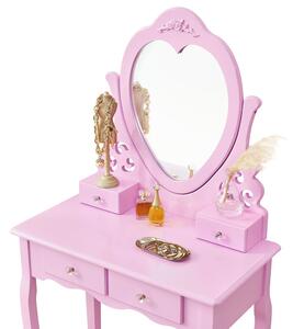 Toaletní stolek Julia - růžový
