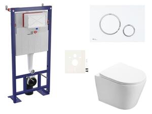 Cenově zvýhodněný závěsný WC set SAT do lehkých stěn / předstěnová montáž+ WC SAT Infinitio SIKOSSIN76