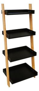 Set poličky a nosníků Naturel Home černá/ořech mat 53,5x134x40 cm HOMEP4C