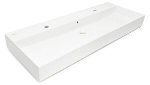 Umyvadlo SAT Infinitio 121,4x46,9 cm dva otvory pro baterii SATINF12046